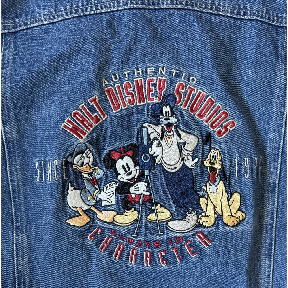 THE DISNEY STORE - Men's‎ Mickey Goofy Donald Denim Jacket - Small (Fits Bigger) - Picture 4 of 8